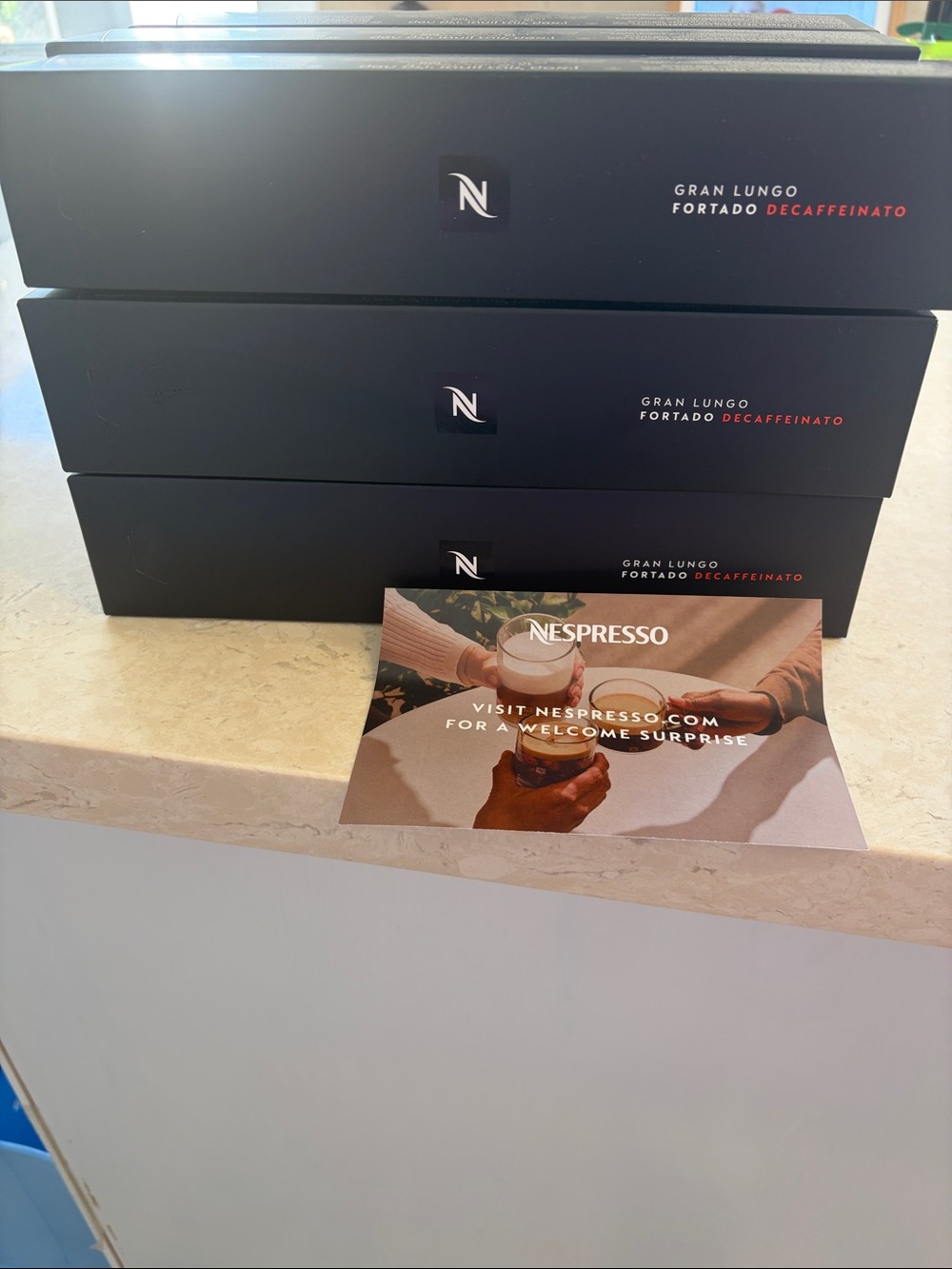Six Nespresso Gran Lungo Fortado DECAF